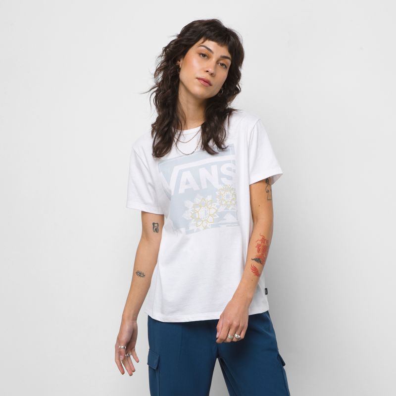Vans Acadia T-shirts Damen Weiß | Österreich-PUT098423